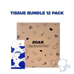 SOAR Tisu Gantung 12Pek 240 Lembar 4-Ply Lembut Tisu Kayu Asli Sesuai untuk Dapur Bilik Mandi Pejabat Tissue Bundle 12 Pack