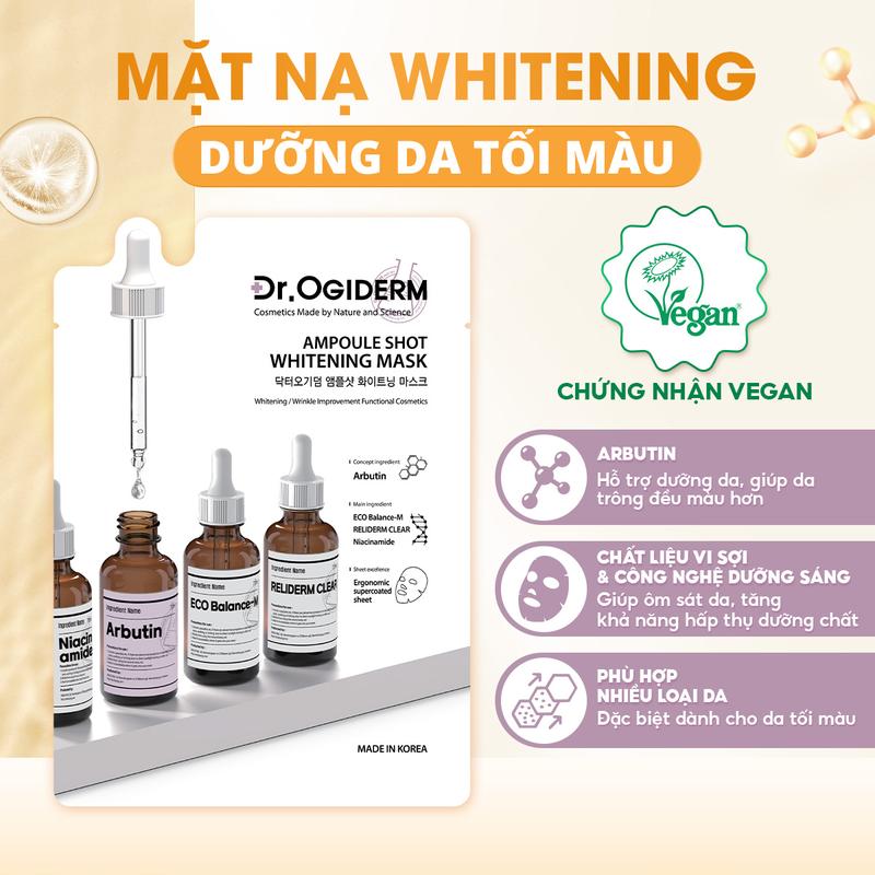 [DEAL ĐỘC QUYỀN] DR OGIDERM COMBO 2 Hộp Mặt Nạ Vải Vi Sợi Ampoule Shot Mask Công Nghệ Chăm Da Thế Hệ Mới Từ Hàn Quốc 30ml 4