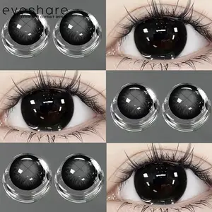【COD】Eyeshare Softlnes Beauty Eye Black Minus Lensa Kontak Doll Eye Softlens 14.5mm-15.0mm Soflen Dubai Coklat black