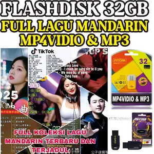 (Lagu Mandarin) Flashdisk 32GB sudah full lagu mandarin mp4&mp3 lagu bisa cod otg storage penyimpanan flashdisk