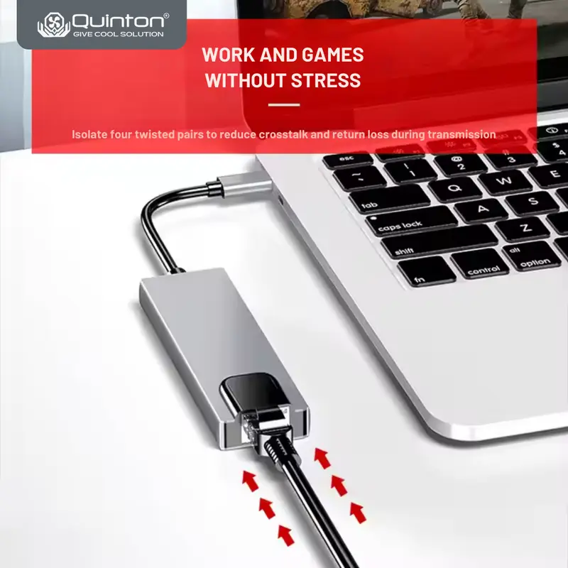 QUINTON Kabel Lan RJ45 Cat 6 Internet Ethernet Cable for Laptop PC Computer Plastic Komputer 3