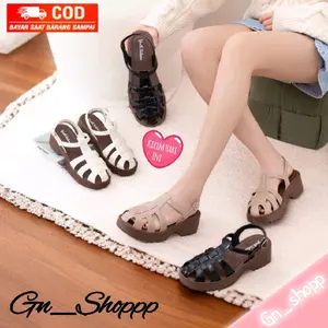Sandal Wanita Tali Gladiator Karet Jelly Tebal 6 cm Youth Balance 065-4 - Sendal