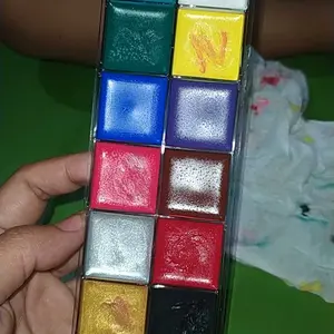 Face Body Painting Art 12 Warna Cat Wajah Free 2 Kuas Face Painting