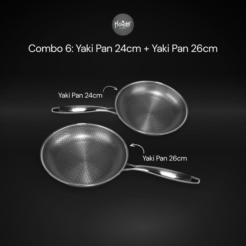 Combo 6: Bộ 2 chảo chống dính Yaki Pan 24cm + Yaki Pan 26cm