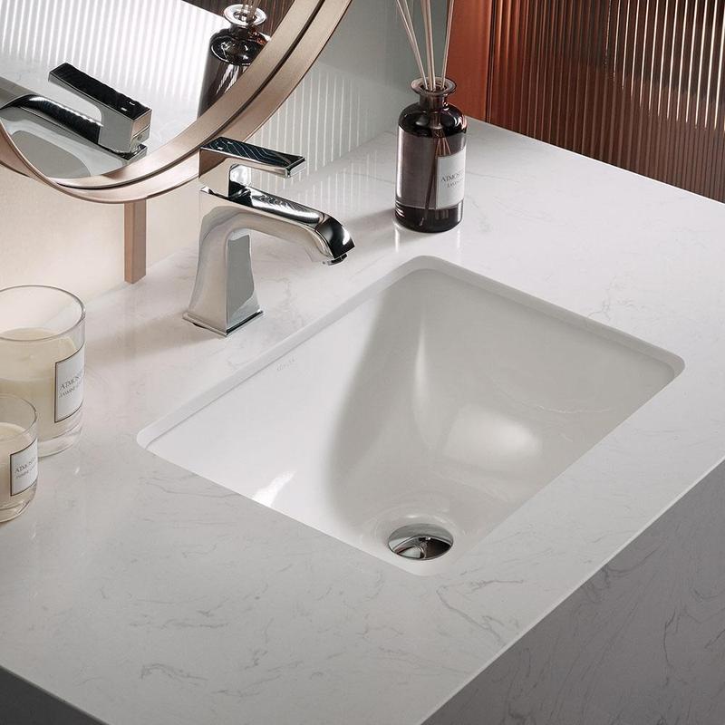 KOHLER Caxton Wastafel / Lavatory Under-counter 17" Rectangular Putih / White K-20000ID-0 1
