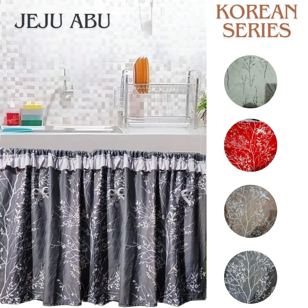 Gorden kolong dapur jeju renda putih korean series