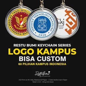 GANTUNGAN KUNCI KAMPUS BISA COSTUM Akrilik Ganci Keychain