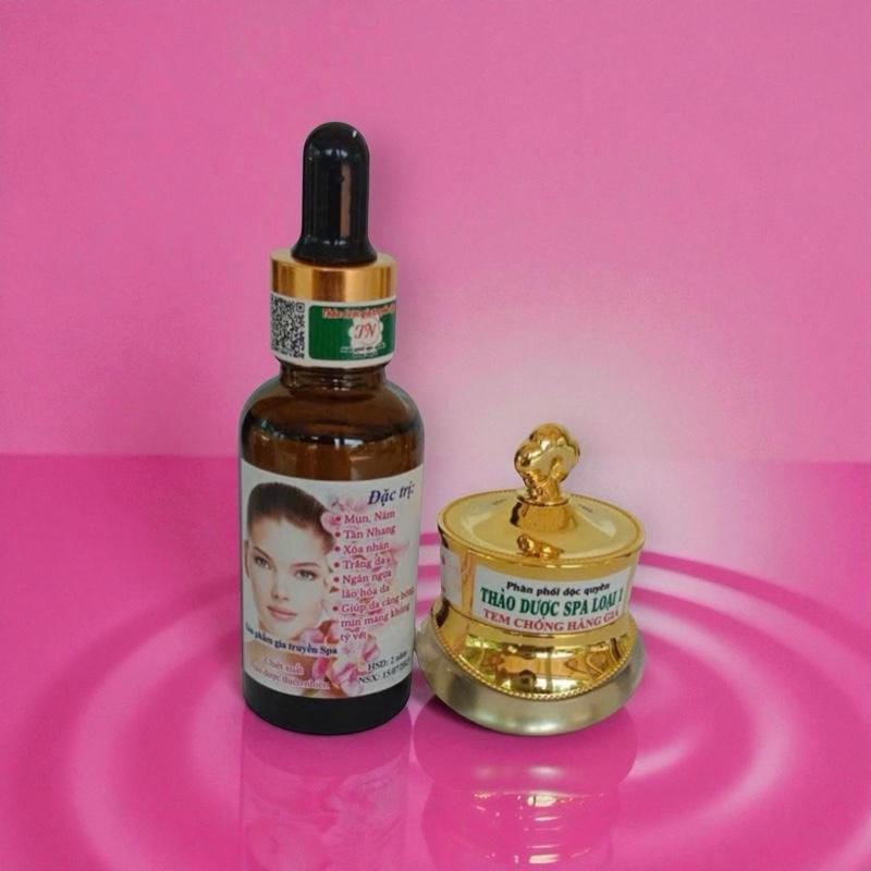 TẶNG 1 NẠ 1 COMBO TÁI TẠO THẢO DƯỢC SPA { NÚT ĐEN } TEM NHƯ HÌNH HỖ TRỢ : MỤN NÁM TÀN NHANG