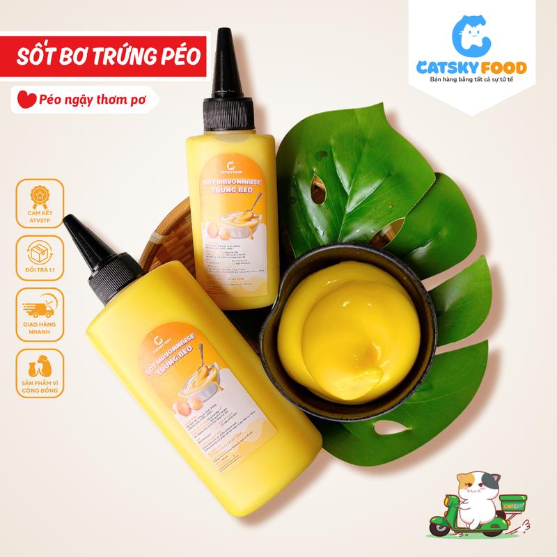 Bơ Beo Catsky Food - Bơ Trứng Thơm Beo và Bơ sữa  Mơi - Topping Ăn Kèm Bánh Tráng Phơi Sương combobanh trang bơ