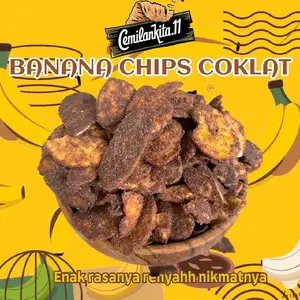keripik pisang coklat khas lampung Kripik Cemilan Snack Manis Makanan