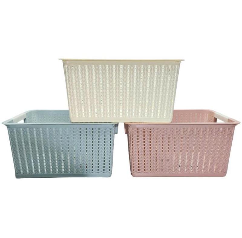 Rổ đan chữ nhật 3415 nhựa VIỆT NHẬT - Rổ đựng gia vị tài liệu bánh kẹo đồ chơi quần áo cho bé