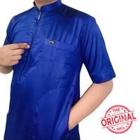 Gambar Baju koko semi kurta Navy Saudi Polyester Import lengan pendek resleting Besi nikel original / Baju Pria Muslim Elit, Mewah, Berkelas dan Berkualitas Alghin Exclusive 53 - XS dari alghin exclusive Kab. Banjar 1 Tokopedia