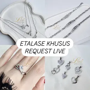 LUXESILVER05- Etalase Khusus Request Live - Silver S925 Lapis Emas Putih 18K