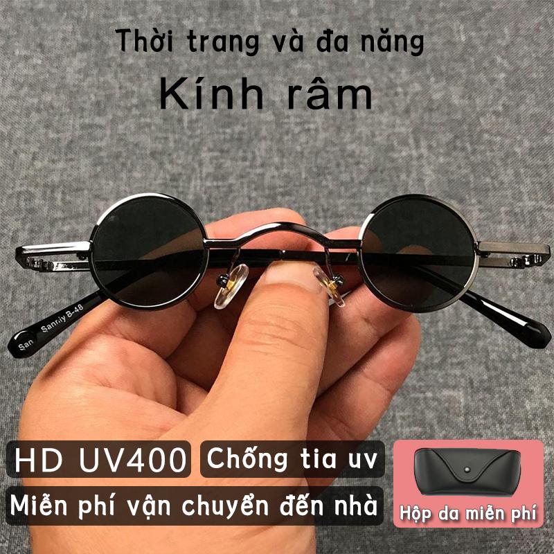Kính Râm Tròn, Phong Cách Punk, Thiết Kế Kính Hoàng Tử, Kính Râm RETRO, Gọng Siêu Nhỏ Dành Cho Nam Và Nữ, Hình Dạng Lõm Hip Hop