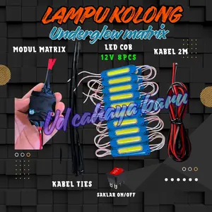 Lampu Kolong Underglow Matrix 8Channel LED COB 12V 8PCS Kabel 2M untuk Vario 125 Beat PCX 160 Scoopy Aerox Nmax