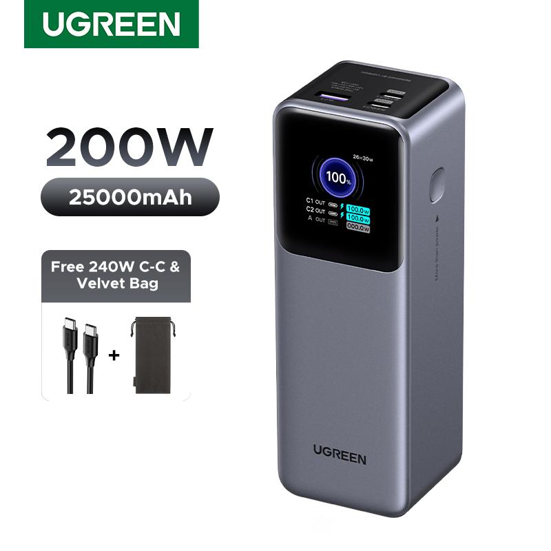 【Free Gift UGREEN 25000mAh 200W Max USB C USB A Pin Sạc Dự Phòng Sạc Nhanh Compatible with iPhone 17 Pro Max 16 Pro Max 15 14 13 12 Macbook iPad Samsung Xiaomi Huawei