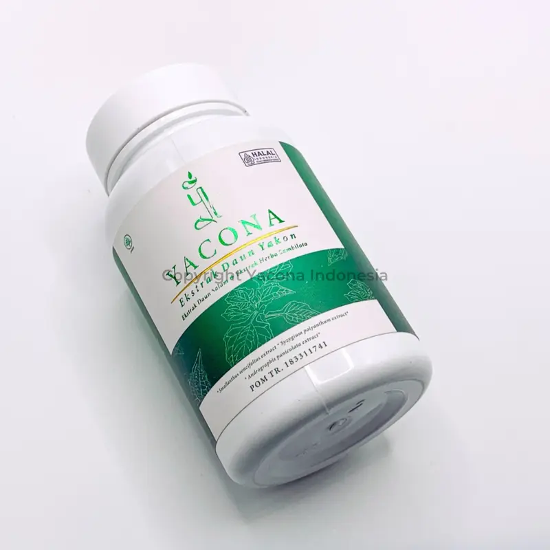 Yacona Yakona Herbal Diabetes - Kapsul Herbal Alami untuk Kontrol Gula Tinggi dan Perbaikan Pankreas - 60 Kapsul, BPOM 1