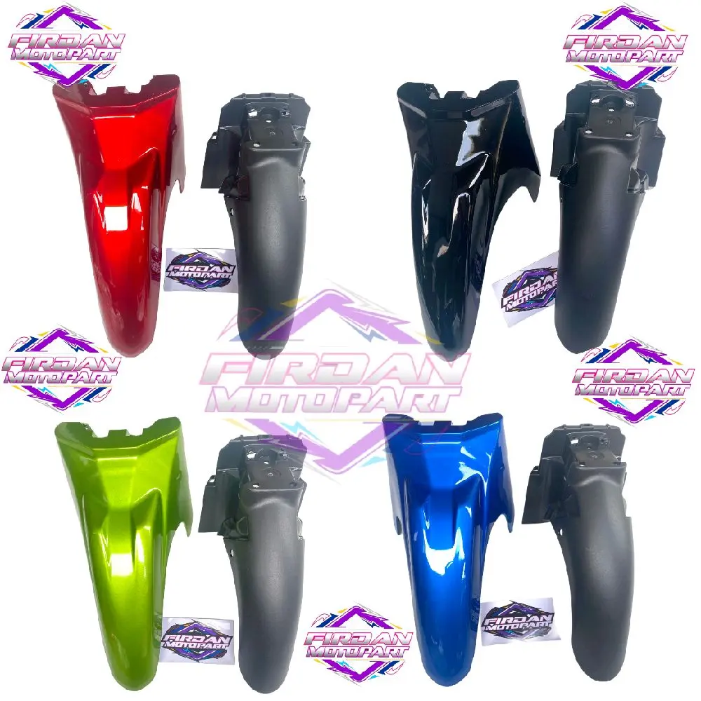FIRDANOTOMOTIF Cover Spakbor Slebor Depan Set Sambungan Belakang Yamaha Jupiter Z New Jupiter Robot Z1 ZX 2010 Warna Hitam Merah Biru Hijau Kualitas Original Terlaris Motorcycle