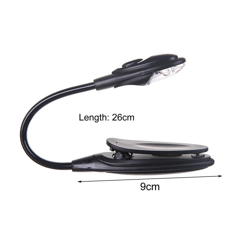 roewilng- Night Lamp Adjustable ABS LED Night Light Mini LED Clip Booklight Travel Adjustable 8