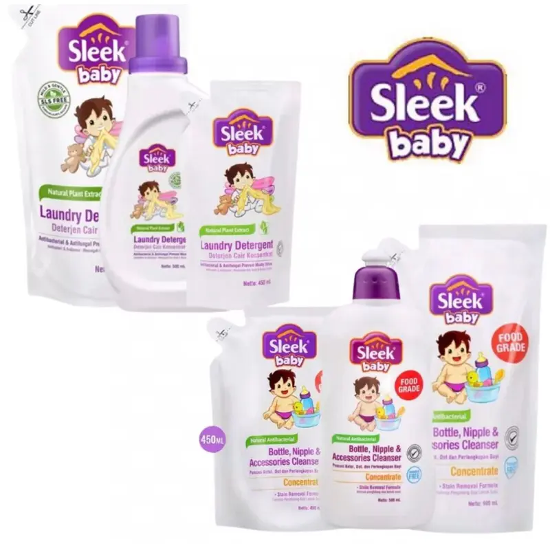 SLEEK BABY LAUNDRY DETERGENT / BOTTOL NIPPLE & ACCESSORIES CLEANCER