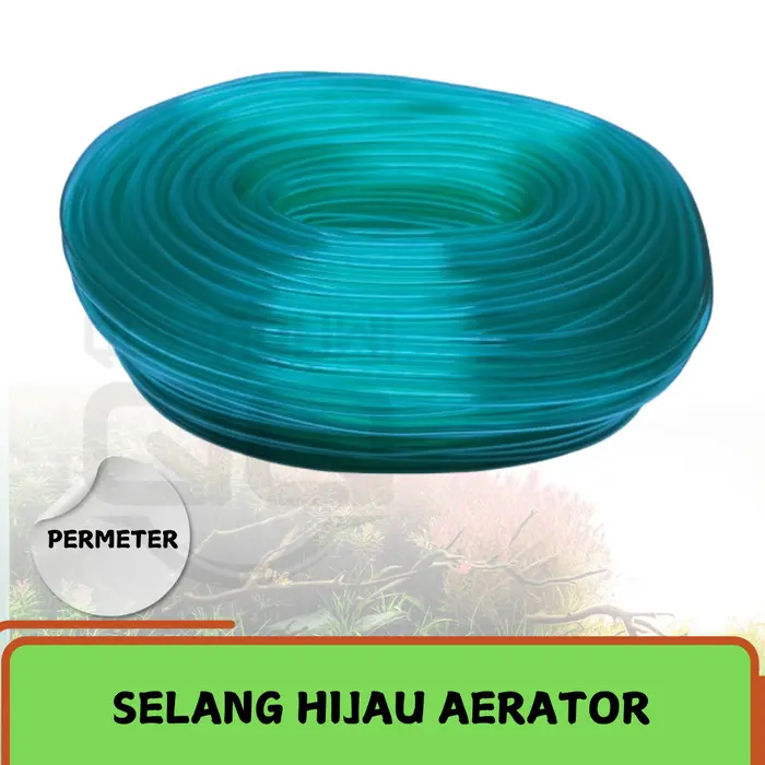 Selang Hijau - Selang  Co2 Aerator Angin Udara Tekanan Tinggi Aquarium Aquascape