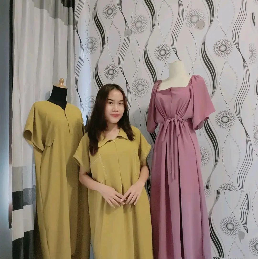 nikita long dress cringkle
