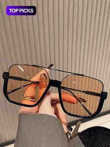 Lentes de sol aviador unisex de moda con lentes tintados, ideales para combinar con todo, lentes de sol vintage y modernos, lentes de sol a la moda para actividades al aire libre