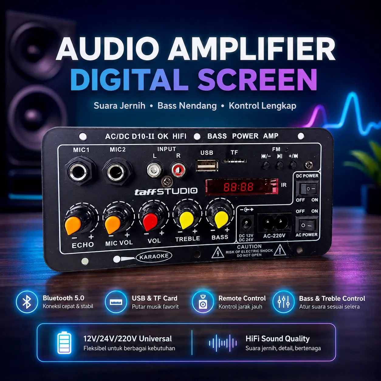 Mutiara Mall - Papan Amplifier Bluetooth | Audio Karaoke Digital | Amplifier Bluetooth Screen