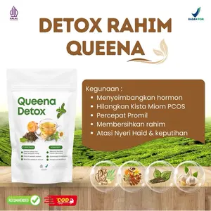 COD QUEENA DETOX - TEH DETOX WANITA - LANCARKAN HAID - DETOX RAHIM - MEMBANTU MENJAGA RITME WANITA DENGAN BAHAN ALAMI HALAL BPOM ISI 5 SACHET