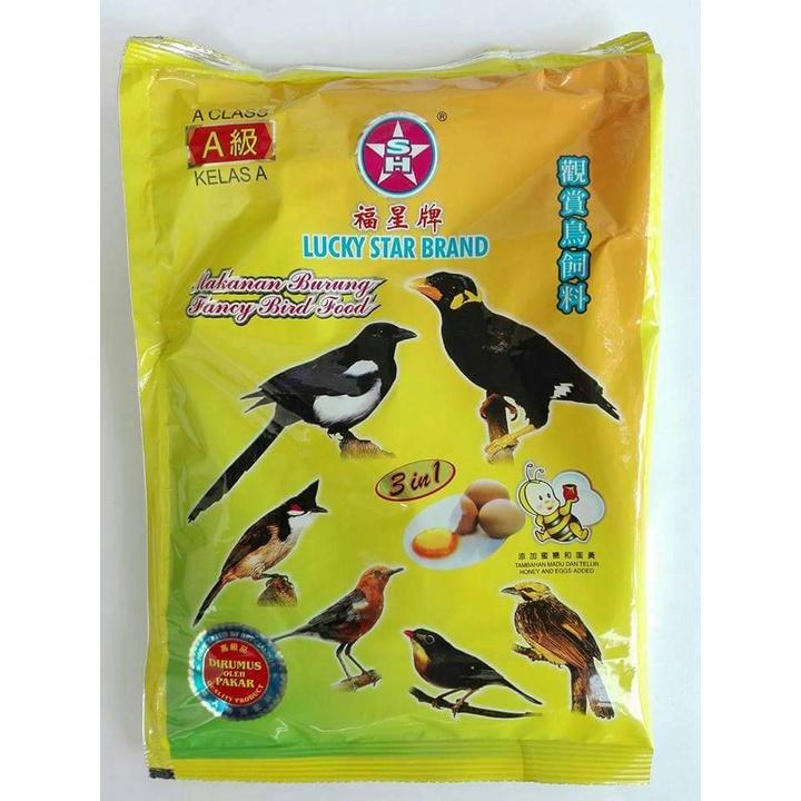 [2xPacks] Lucky Star A Class Fancy Bird Food Feed 500gram Coarse Makanan Burung Kasar