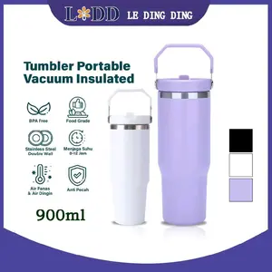 LDD Botol Tumbler Thermos Portable 900ml BPA Free Food Grade Stainless Steel Double Wall Menjaga Suhu 0-12 Jam Anti Pecah Vacuum Insulated