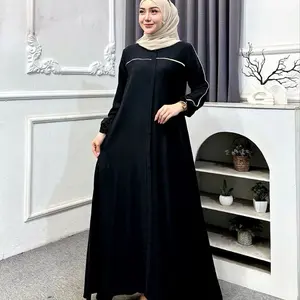 Gamis twill premium model resleting terbaru kekinian busui friendly klok lebar nyaman di pakai