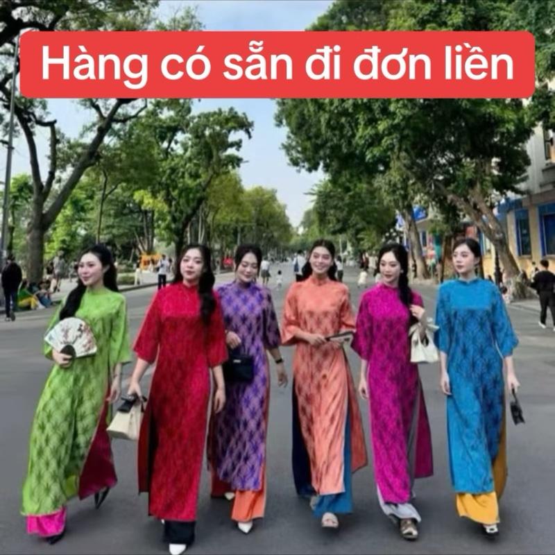  CẢ BỘ  LINK CHÍNH THỨC-ĐỒNG TIỀN MẪU 2| TẾT ÁO DÀI CÁCH TÂN GẤM CAO CẤP + PHỐI QUẦN SUÔNG MÀU bigsize 48-90kg 