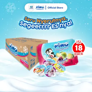[Karton] Pino Es Serut Buah Rasa Nanas, Mangga, Anggur (Isi 18 Bag)