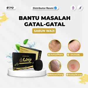 SABUN WAJI ORIGINAL - Herbal Soap Antibakteri Efektif untuk Bantu Masalah Kulit Karena Gatal, Jamur, Iritasi, Eksim, Panu, Bekas Luka, Jerawat Punggung, Kadas Kurap, Sabun Mandi untuk Melembabkan Kulit Kering dan Perawatan Tubuh secara Alami