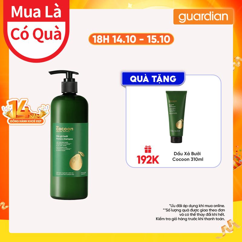 Dầu Gội Bưởi Hỗ Trợ Giảm Gãy Rụng Cocoon Pomelo Shampoo 500Ml