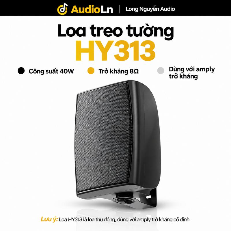 Loa treo tường HY313, Loa phụ dùng với amply, Loa gắn tường nghe nhạc chuyên dùng cho gia đình, quán cafe, spa