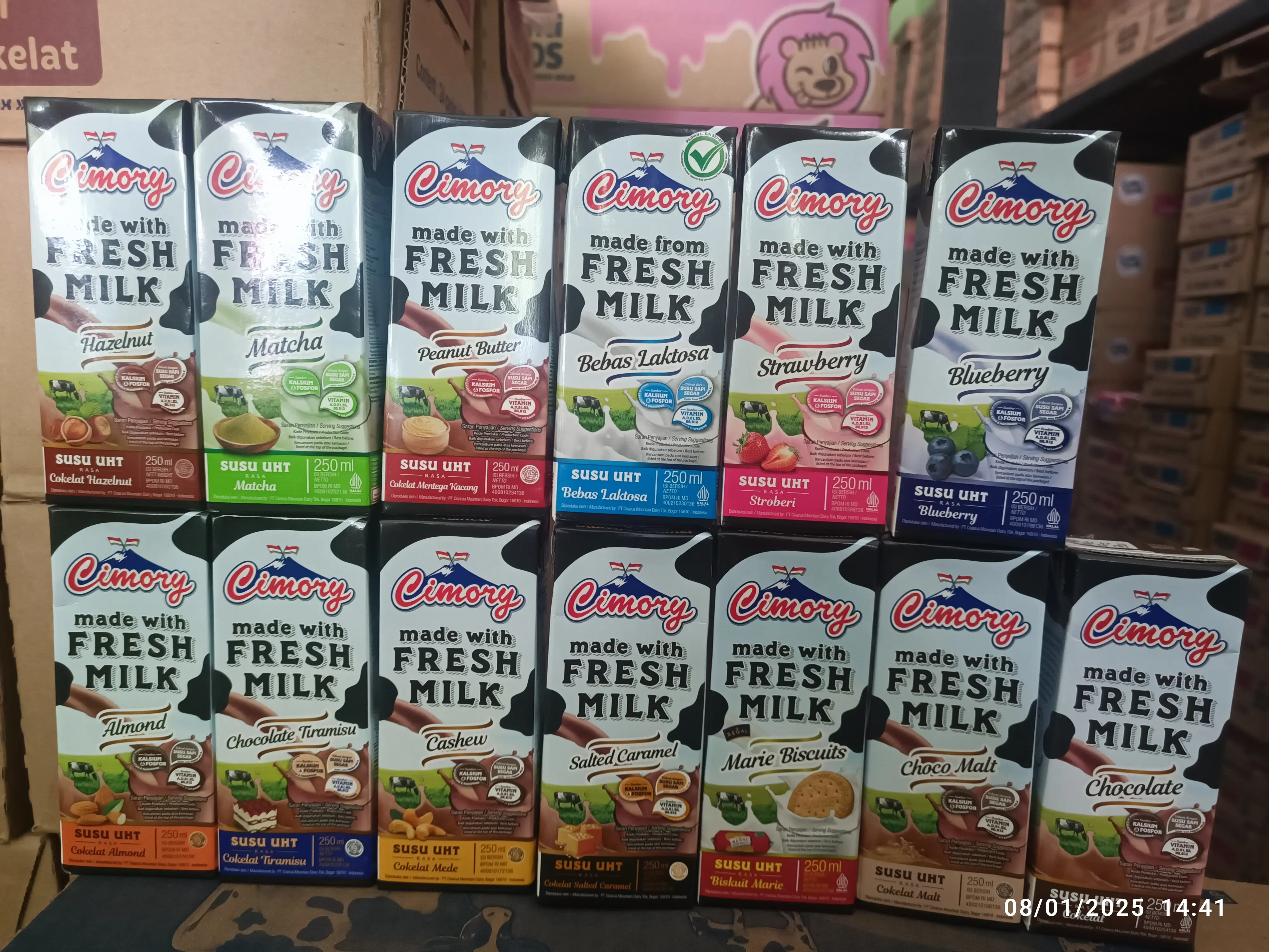 Susu Cimory Milk UHT 250 ml (1 dus isi 24pcs) - Pengiriman Standard/Kargo