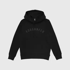 Roughneck H012 Black Sig Black Bold Hoodie Cowok fleece nyaman Panjang Sablon Tangan Pria