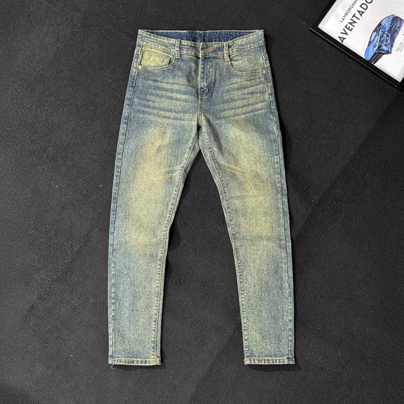  Quần jean nam skinny was tông màu xanh rêu QJN599 Pants Menswear Có Túi 