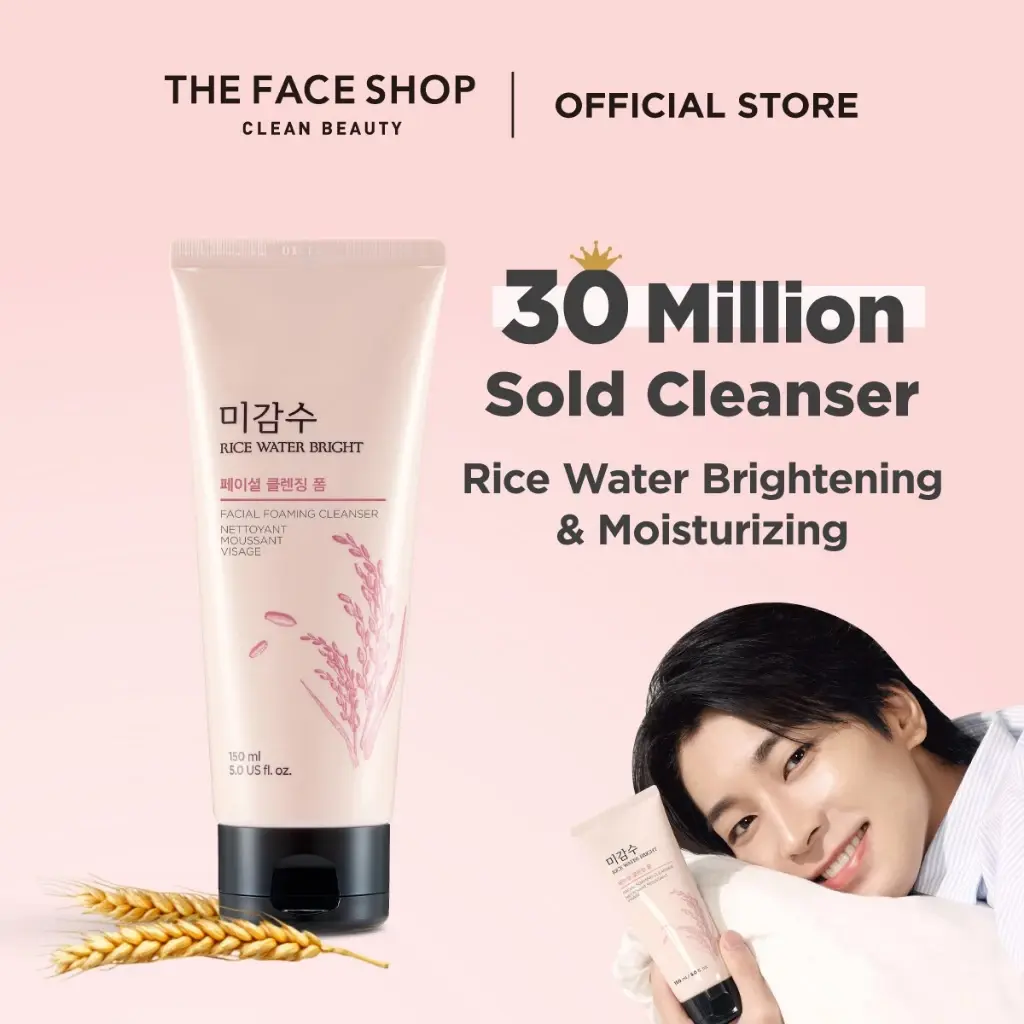 THEFACESHOP Rice Water Bright Facial Foaming Cleanser