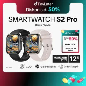 ADVAN Smartwatch S2 PRO AMOLED Display 1.95" Slim AI Voice Assistant Bluetooth Call Waterproof IP68 Touchscreen Health Monitoring