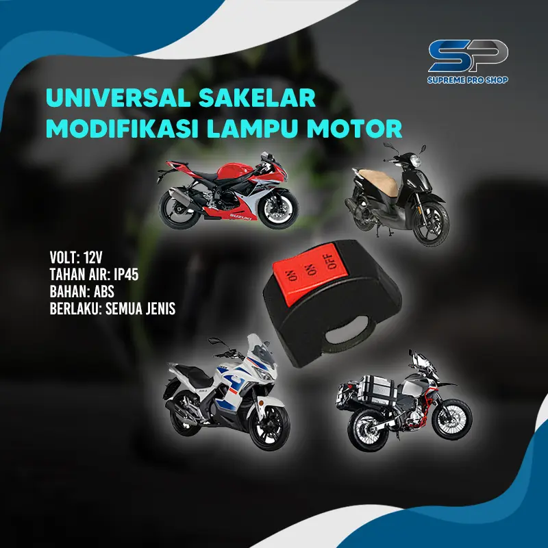 Sakelar modifikasi motor saklar lampu depan motor saklar tombol lampu depan motor modifikasi motor universal
