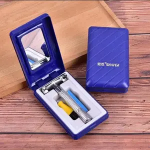 Safety Razor Manual Stainless Steel Alat Cukur Jenggot & Kumis