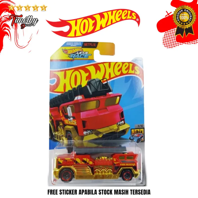 Hot Wheels 5 Alarm Truck Pemadam Merah Lets Race Netflix 0