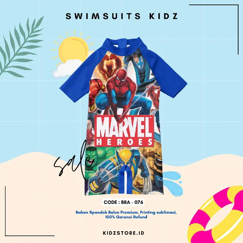 Baju Renang Anak Usia 1 - 8 Tahun Premium Motif Ultraman Terbaru 4