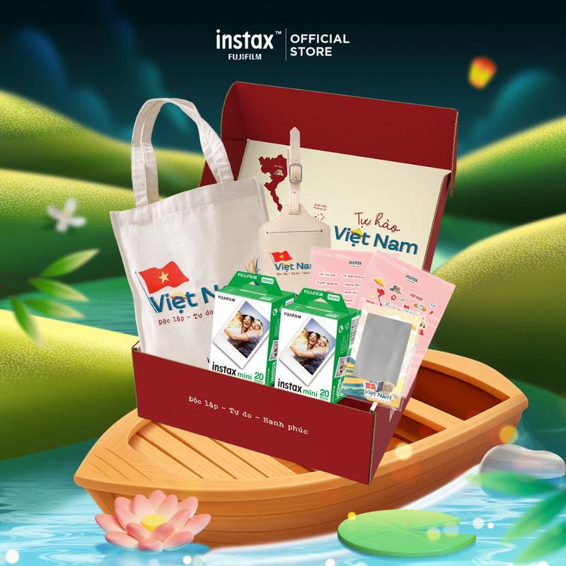  Giftbox 2 Hộp Phim Chụp Ảnh Lấy Liền Fujifilm Instax Film Mini Viền Trắng - Dùng Cho Instax Mini 12 Mini EVO 