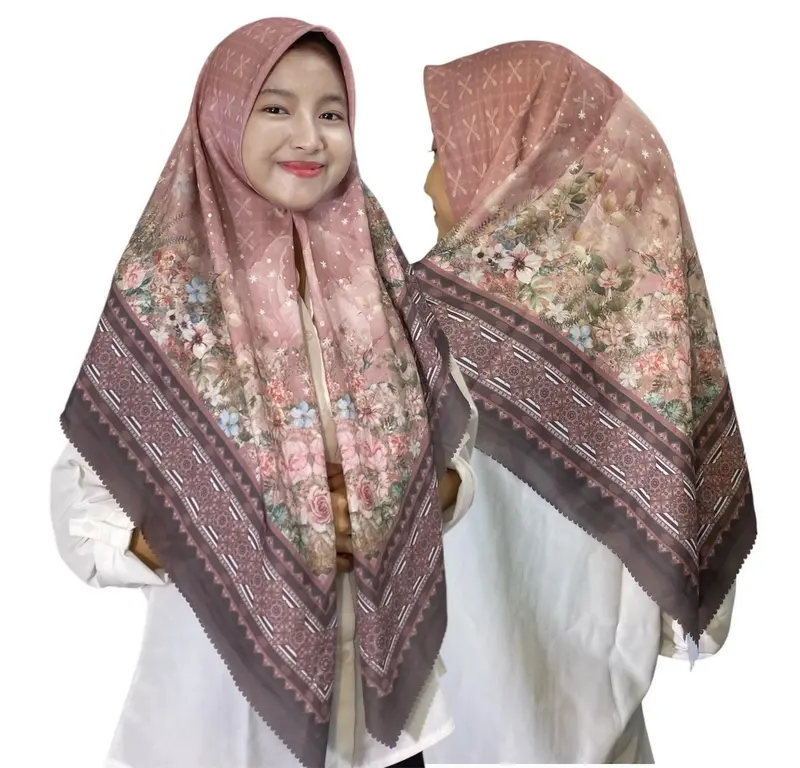 Hijab/Kerudung HANNA/POPPY Segiempat Wanita Bahan Voal dan Berkualitas PREMIUM LASER CUT FINISHING 4