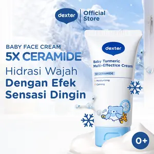 Dexter Baby Turmeric Multi-Effect Ice Face Cream 50 gr | dengan Ceramide dan Panthenol | Memperkuat Skin Barrier Kulit Wajah Bayi yang Sensitif