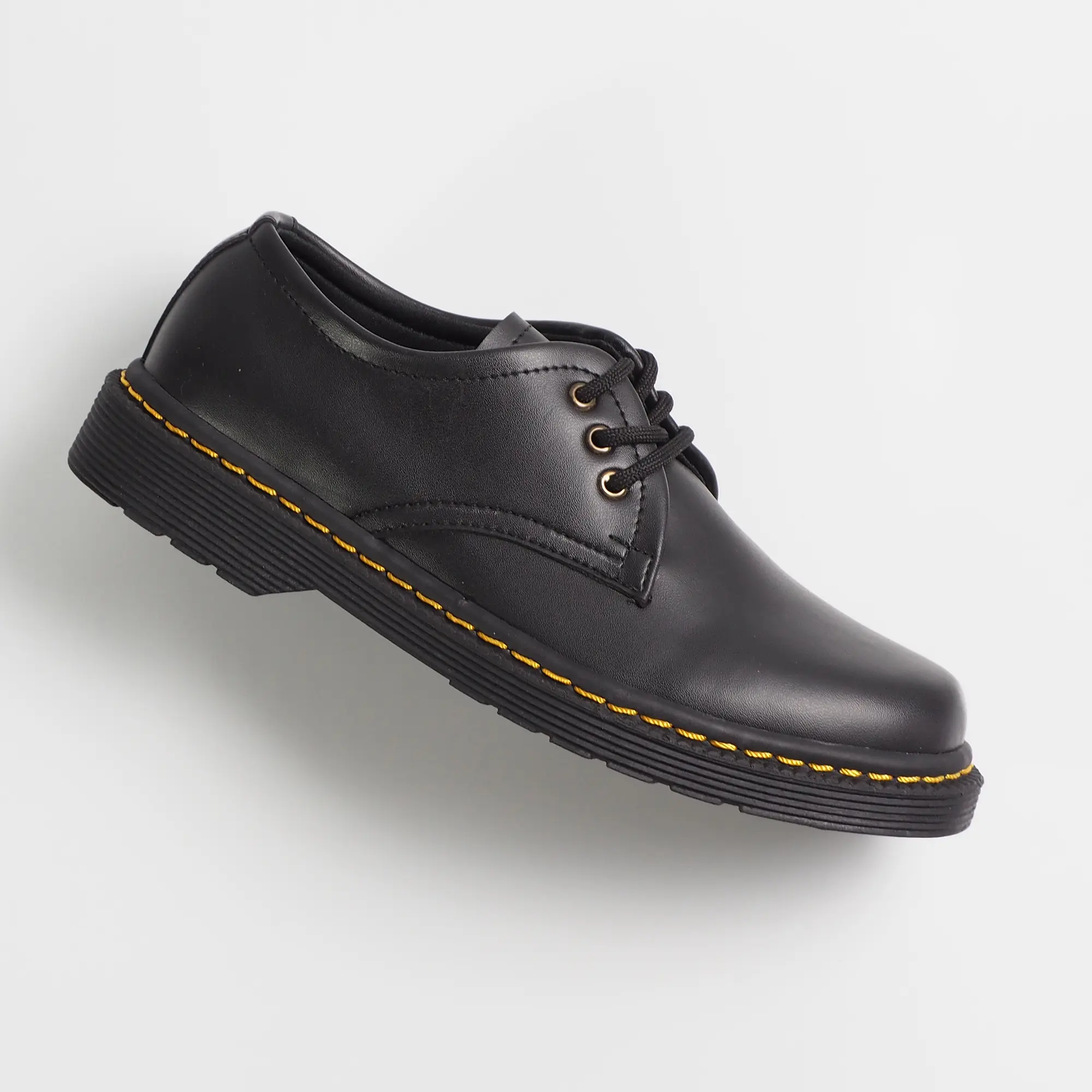 BT KOBE LITE BLACK | Sepatu Pria Formal Hitam Tali Karet Shoes Pantofel Kerja